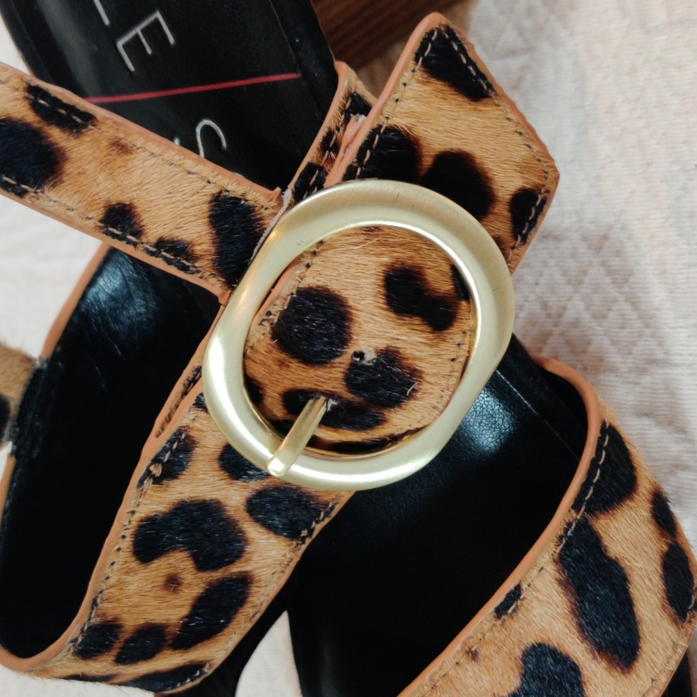 Sole Society Leopard Print Heal Sandals - Picture 7 of 11